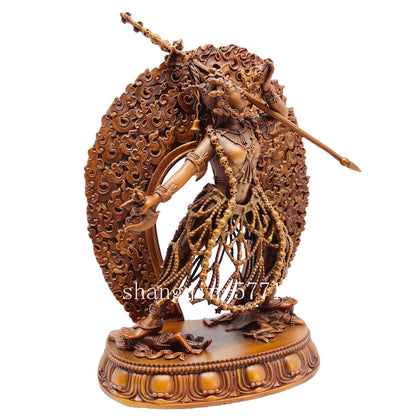 12CM Naro Khechari Goddess Blessing Buddha Copper Statue