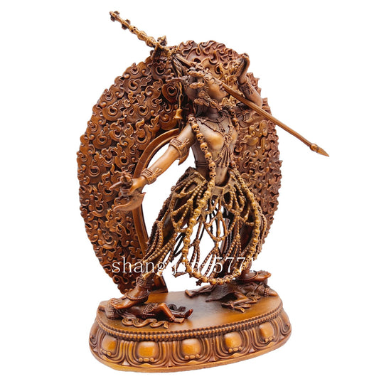 12CM Naro Khechari Goddess Blessing Buddha Copper Statue