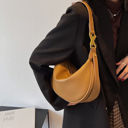 Vintage Bag Synthetic Leather Zipper Shoulder Purses Simple Handbags 28*15*8 CM