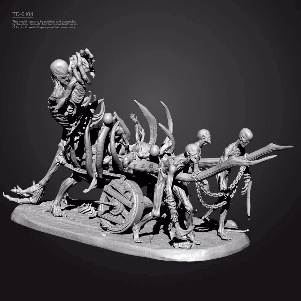 1/35 resin figure model Hell Ghost Car and Ghost Soldier 3D Printing Unpainted