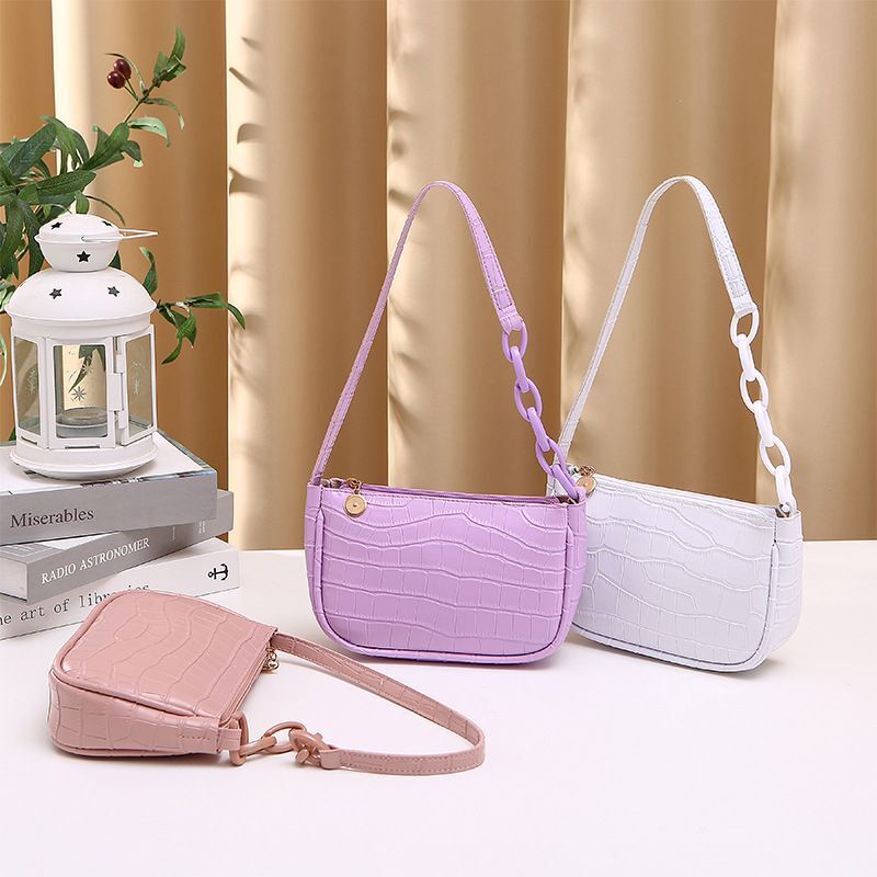 Exquisite Shopping Bag Retro Totes Shoulder Bags Leather Chain Handbag 20*5*13CM