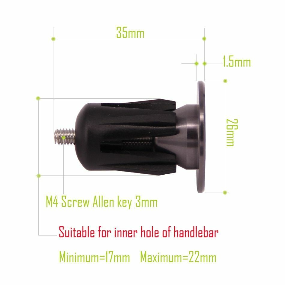 Handlebar Cap Road Mountain Bike Bicycle End Plugs Inflated Aluminum Alloy Lock