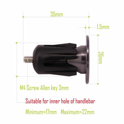 Handlebar Cap Road Mountain Bike Bicycle End Plugs Inflated Aluminum Alloy Lock