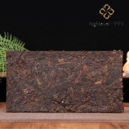 500g Ripe Pu'er Tea Brick Yunnan Menghai Old Tree Camphor Aroma Aged Leaf Tea