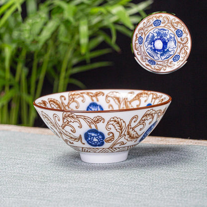 70ml 1Pc Chinese Blue and White Porcelain Teacup Ceramic Tea Bowl Master