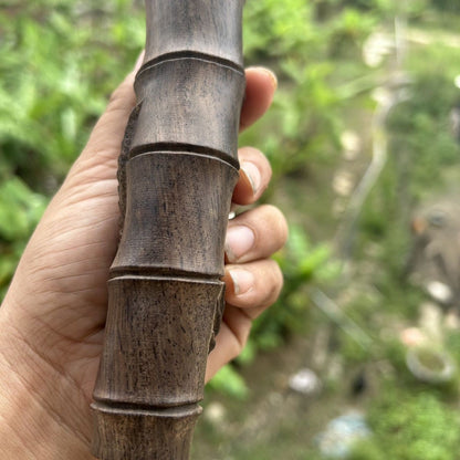 Agarwood Lizard Bamboo Joint Hand Piece 15cm Wenwan Keychain Pendant