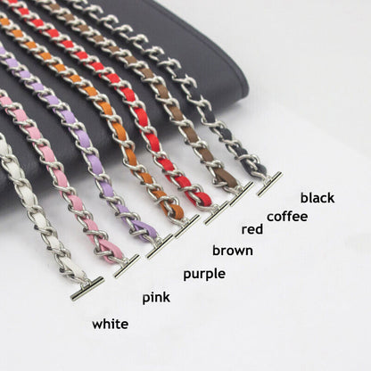 T Buckle Metal Purse Chain Strap Handle Shoulder Crossbody Bag Replacement