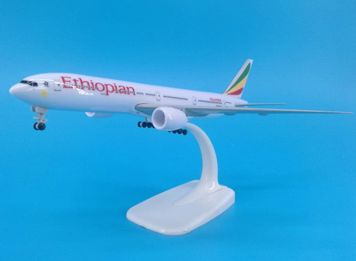20CM Ethiopian BOEING 777 Aircraft Diecast Aeroplane Airplane Model Collection