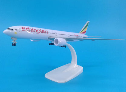 20CM Ethiopian BOEING 777 Aircraft Diecast Aeroplane Airplane Model Collection