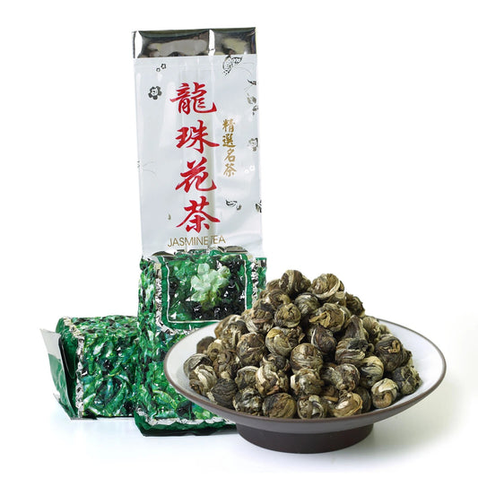 250g Supreme Jasmine Dragon Pearl Loose Leaf Chinese Green Tea Hand Roll Ball