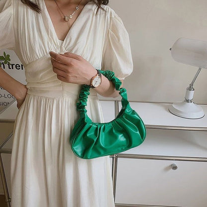 Summer Pleated Purse Cloud Bags Leisure Bag Shopping Shoulder Dumpling Handbag
