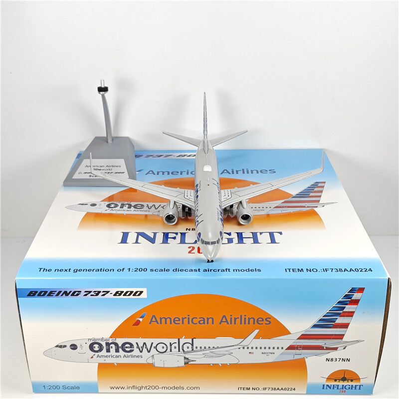 1:200 Inflight one world BOEING B737-800 Passenger Plane Diecast Aircraft Model