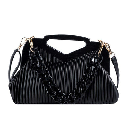 Acrylic Handbag Chain Shoulder Bag Synthetic Leather Crossbody Clutch 30*19*11CM