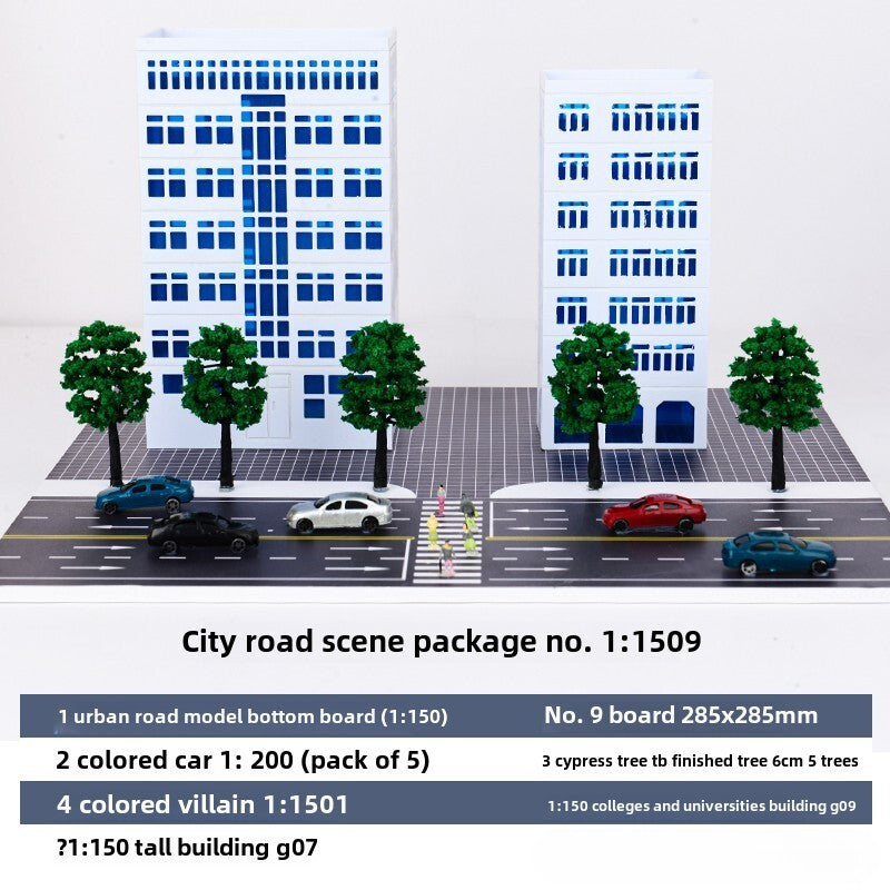 1/150 Building Model City Road Building DIY Scene Display Model Gifts
