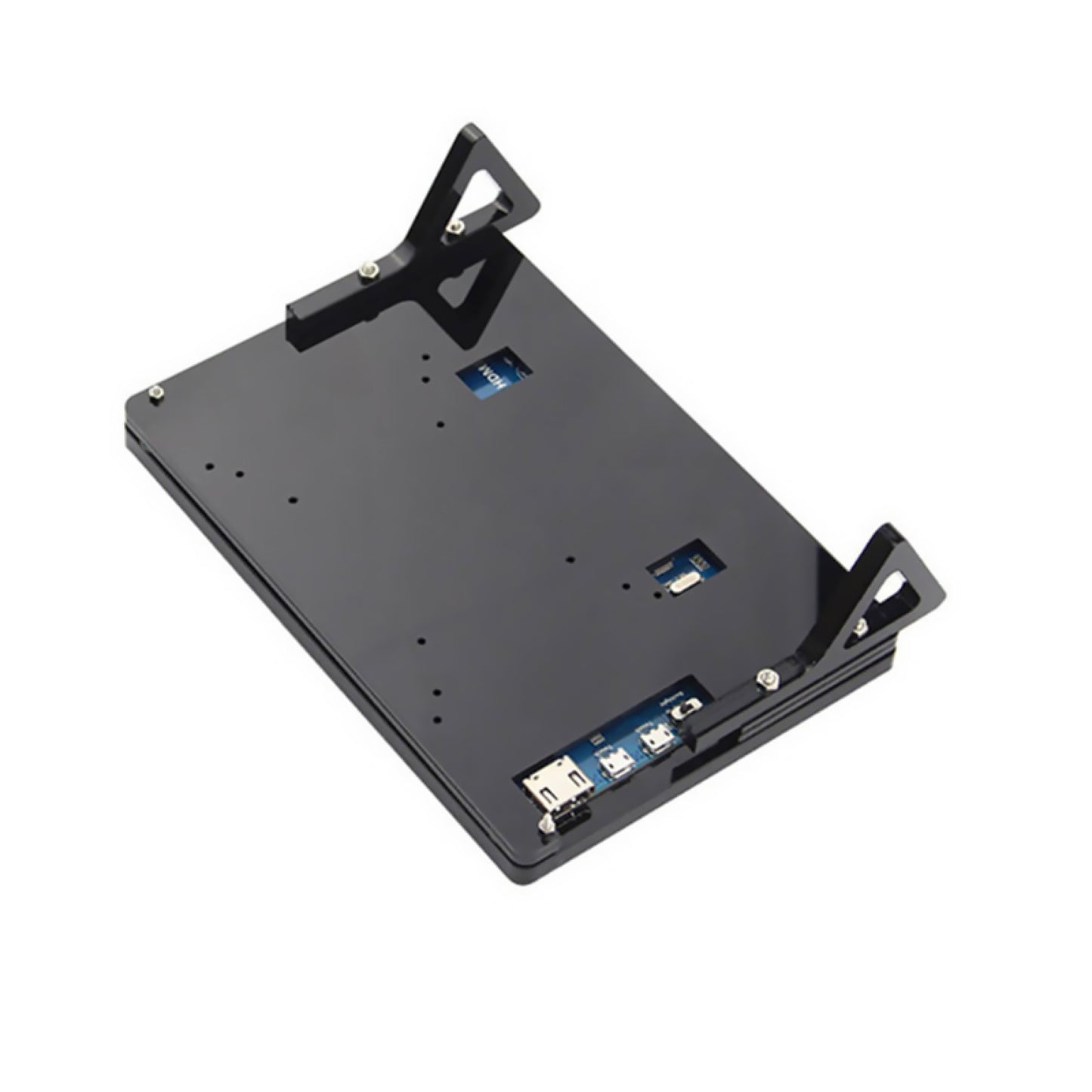 Black Front & Back Shell + Base + Screws For Raspberry Pi 2 B 7 inch LCD Screen