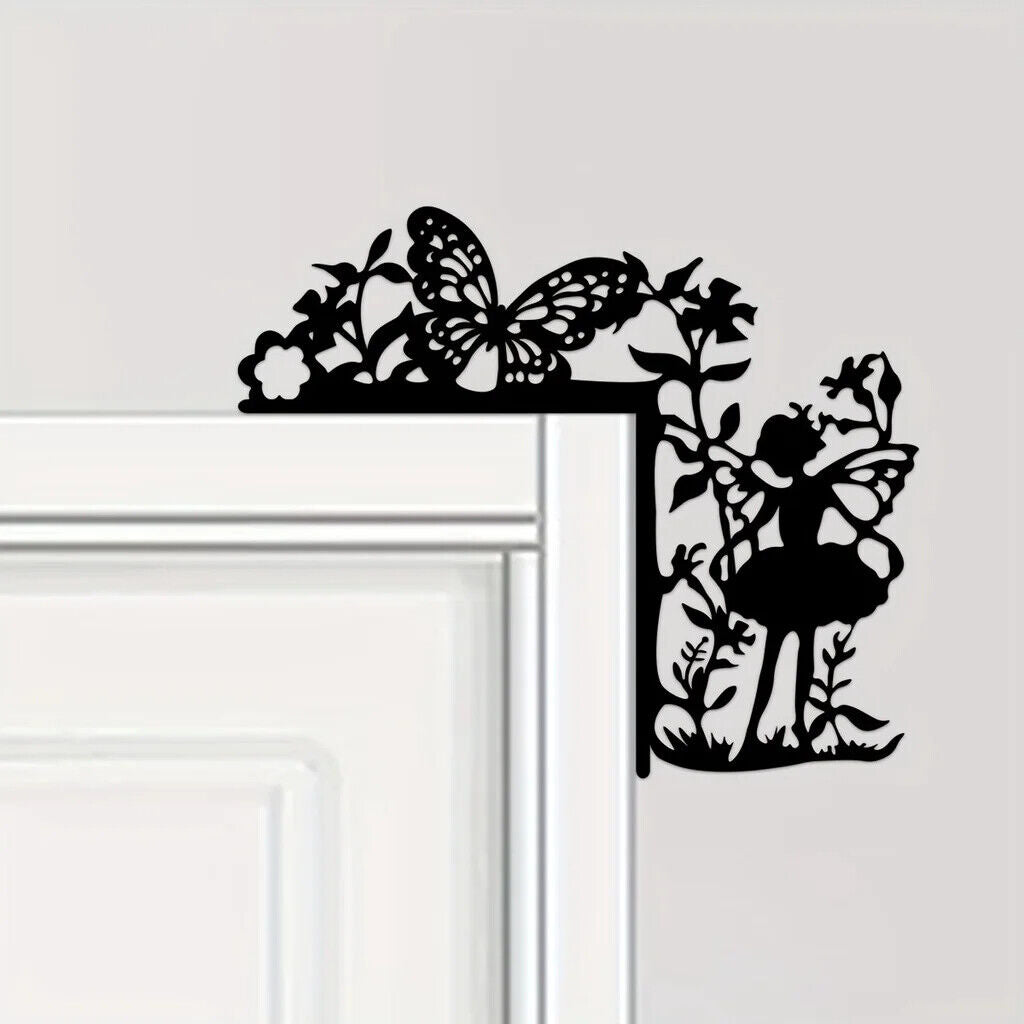 1pc Metal Elf Decoration Wall Sticker Door Corner Decoration,Door Frame Corner