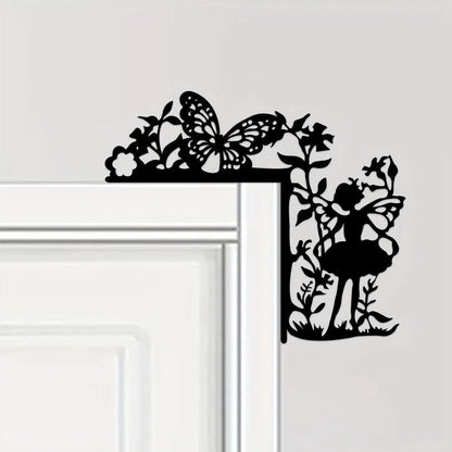1pc Metal Elf Decoration Wall Sticker Door Corner Decoration,Door Frame Corner