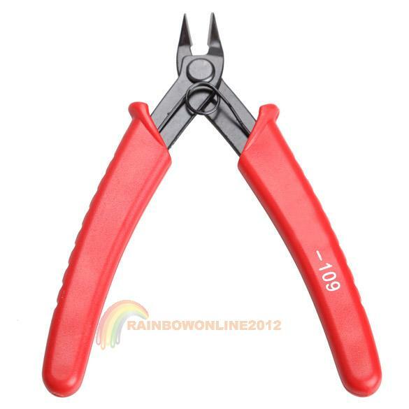 R1B1 Mini 5 Inch Electrical Crimping Plier Snip Cutter Hand Tool Red Handle