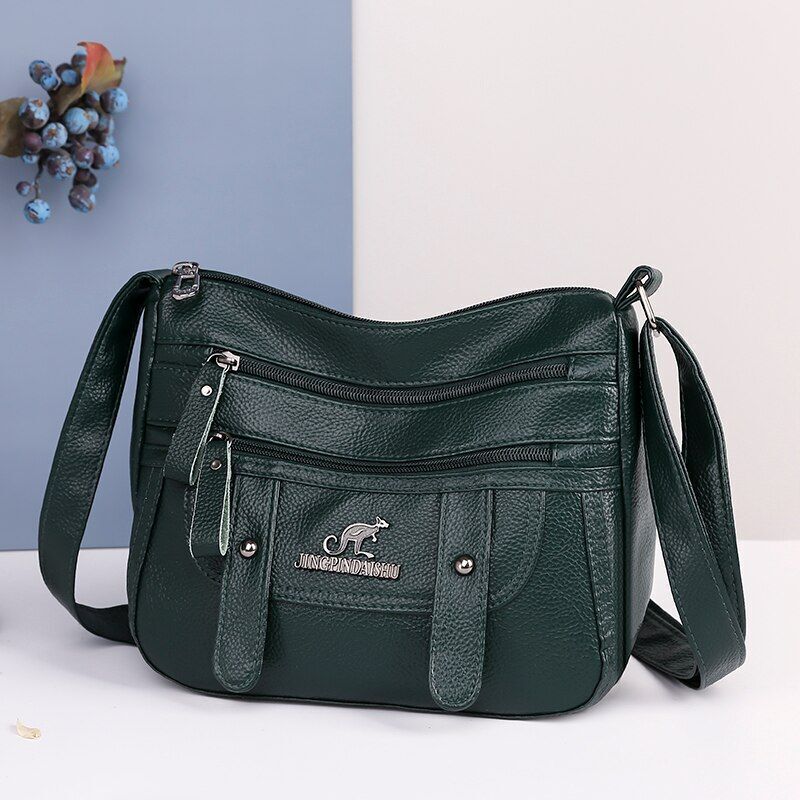 Vintage Handbag Synthetic Leather Crossbody Shoulder Messenger Bags 24*9*19 CM