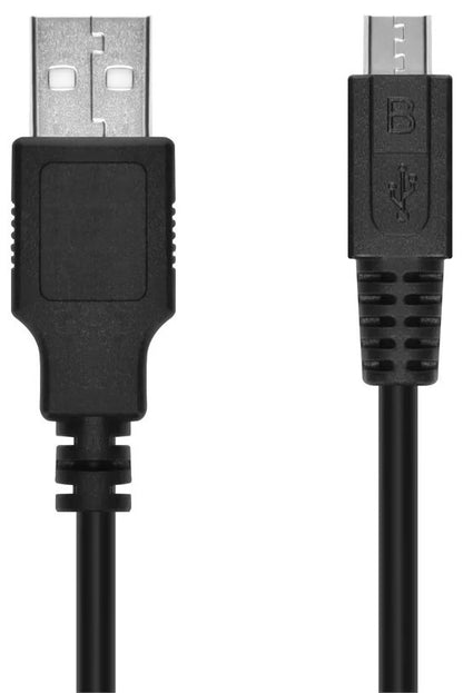 1.5 Foot Black USB-A to Micro USB-B 2.0 Cable - 5-Pin, 28/28AWG