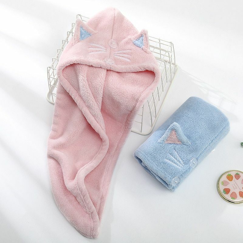 Dry Hair Hats Towels Bathroom Microfiber Solid Quickly Homes Textile Embroidery