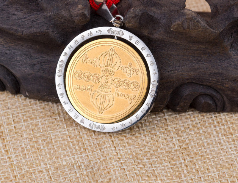 BLESSED MANDALA PENDANT: 100 SYLLABLE MANTRA OF VAJRASATTVA 6 REALM VAJRA MANTRA