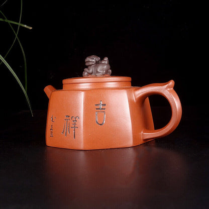 Chinese Yixing Zisha Clay Handmade Exquisite Teapot （狮尊 底款：周桂珍）