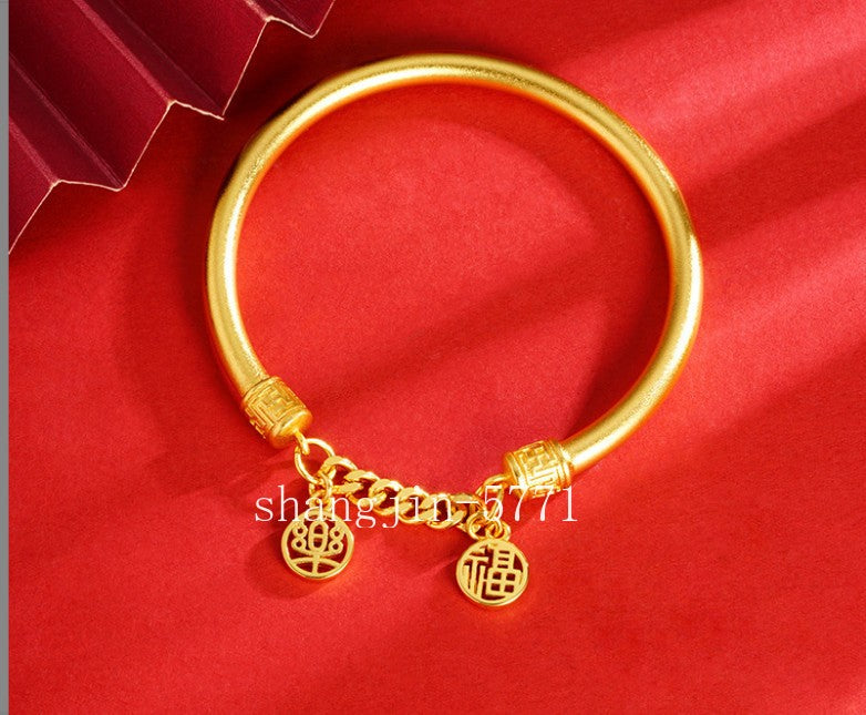 Safe and Happy 24K Gilding Yellow Gold Plated Bracele