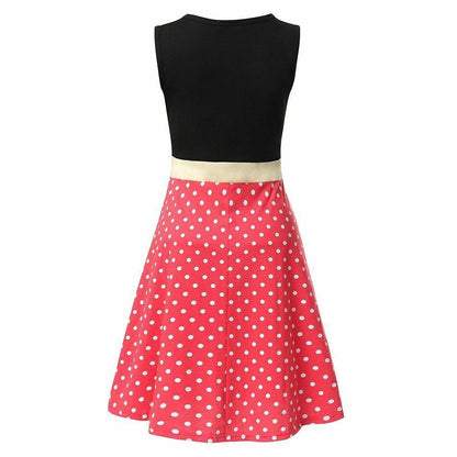 Mother Daughter Dresses Girl Dots Swing Casual Sundress Tunic Halloween Clothes
