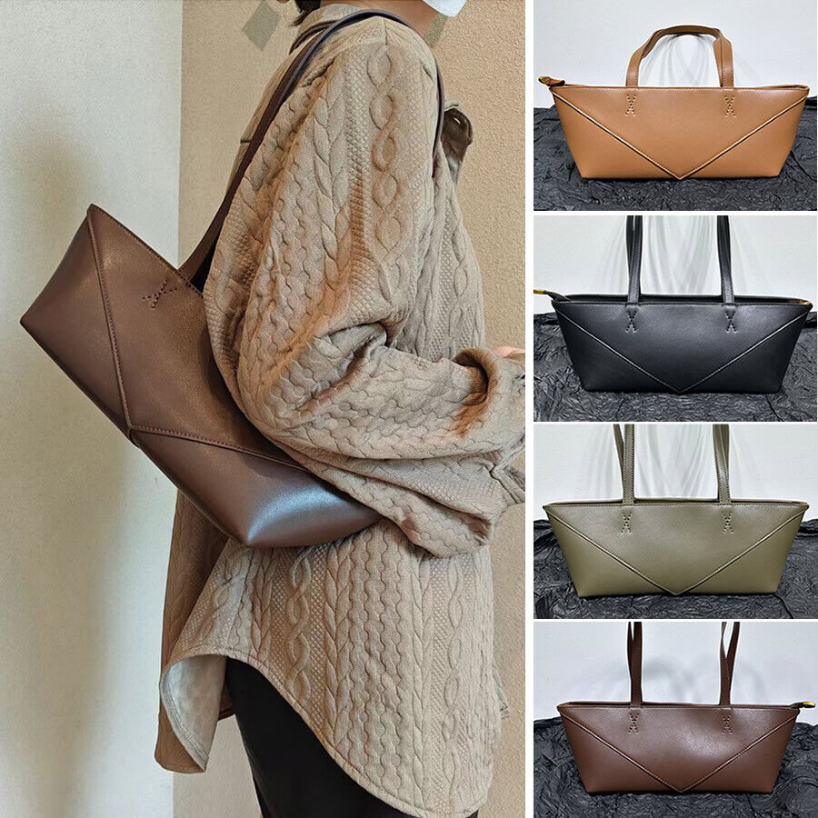 Small Real Leather Fold Shoulder bag Tote Handbag Fashion Purse Top Handles