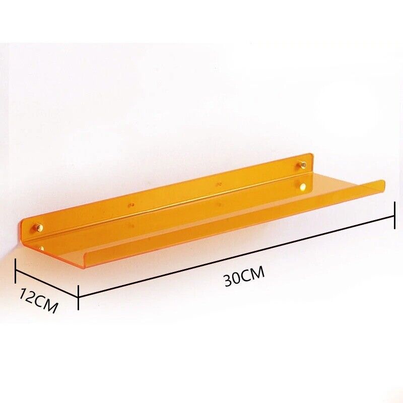 Wall Shelf Acrylic Colored Hanging Free Punching Kitchen Storage Rack 30 40 50cm