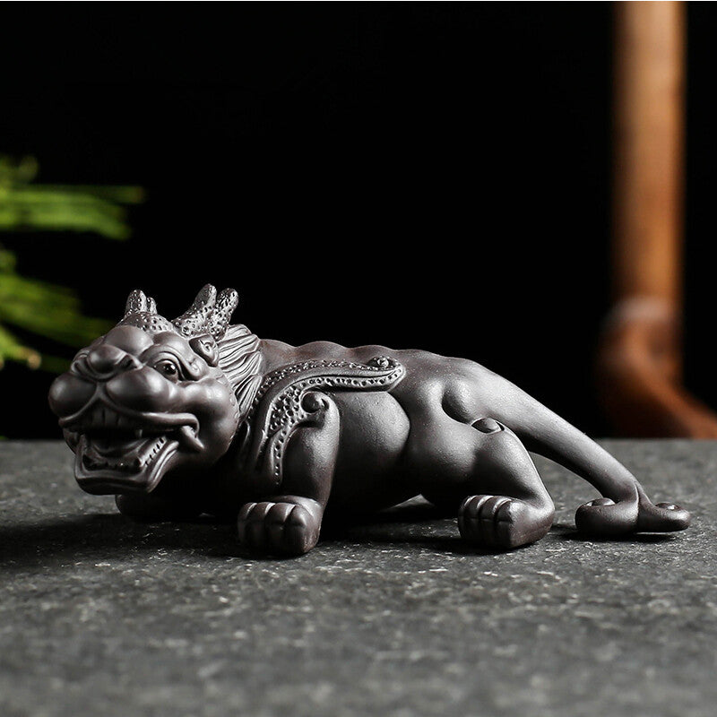 Creative Yixing Zisha Tea Pet Purple Clay Mythic Animals Home Decoration Chinese
