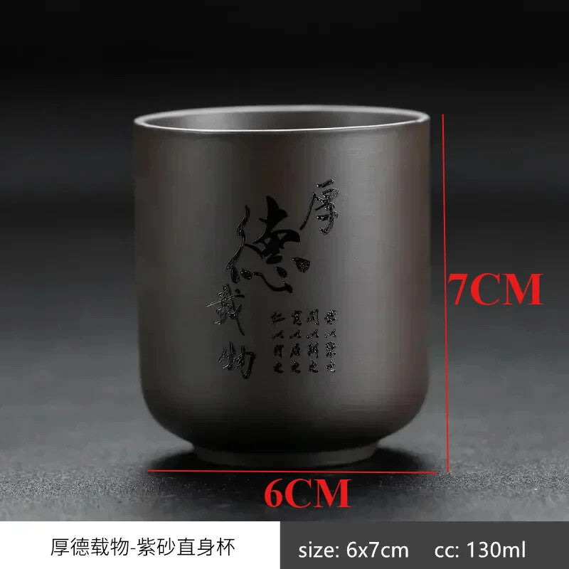 Chinese Yixing Purple Clay Teacup Coffee Cup Oolong Tea Handmade Tea Cup
