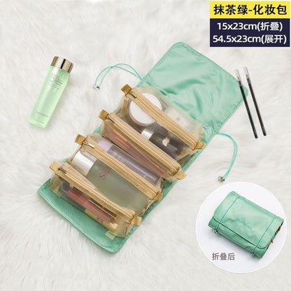 Travel Cosmetic Bag Mesh Make Up Toiletry Brushes Lipstick Storage Organizer Bag