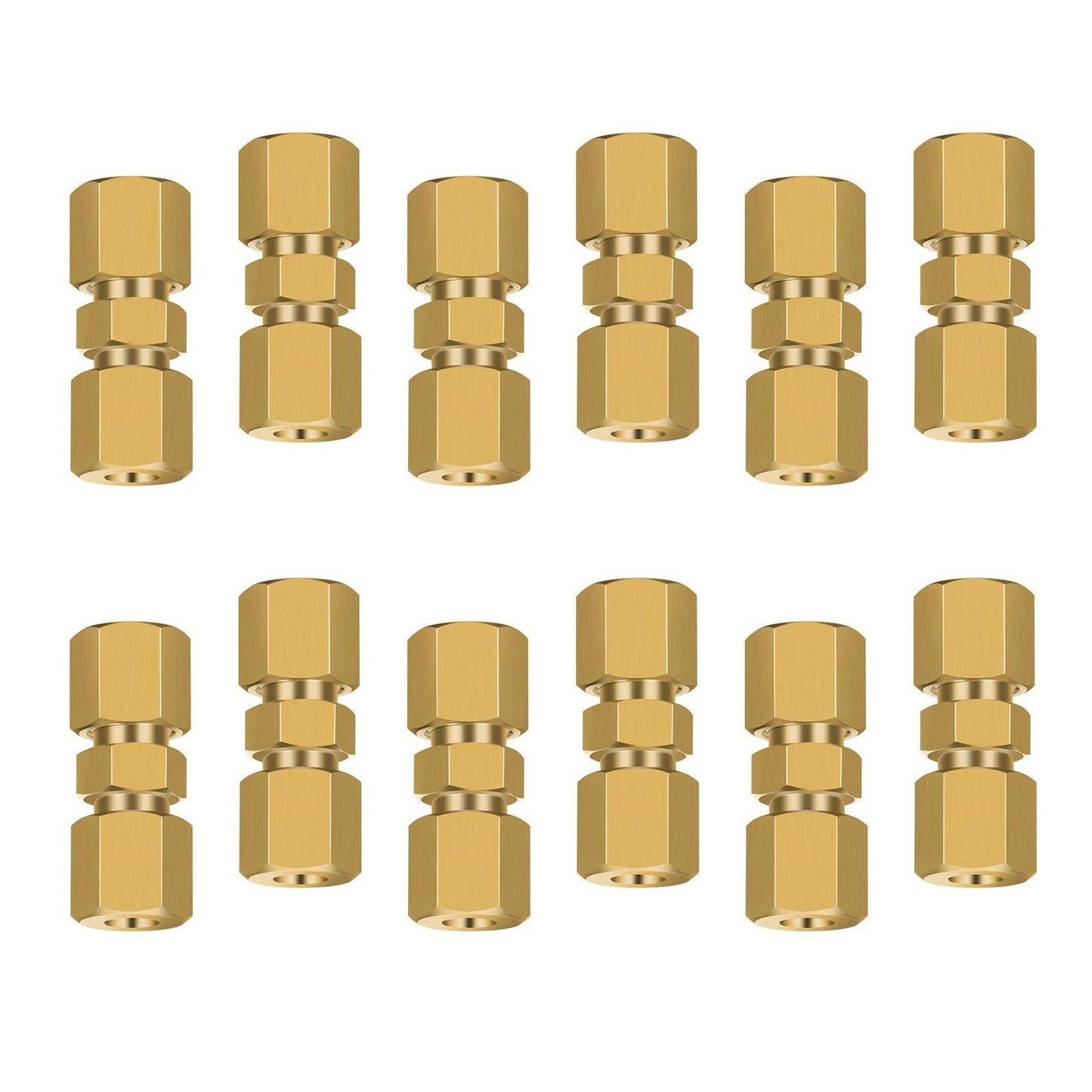 Straight Brake Line Compression Fitting Union Fits 3/16in or 4.75mm tubes