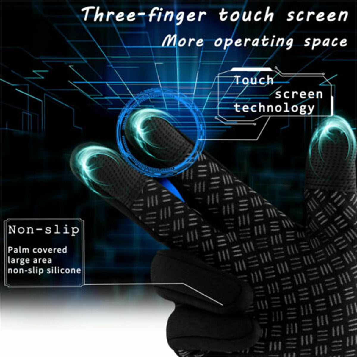 500x Thermal Windproof Waterproof Winter Gloves Touch Screen Warm Mittens Men