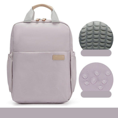 Waterproof Nylon Backpack Laptop School Bag Levander Color Schoolbag Traveling