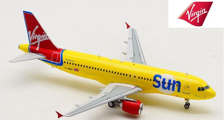 Aviation Virgin Air SUN Airbus A320 G-VMED 1/200 diecast plane model aircraft