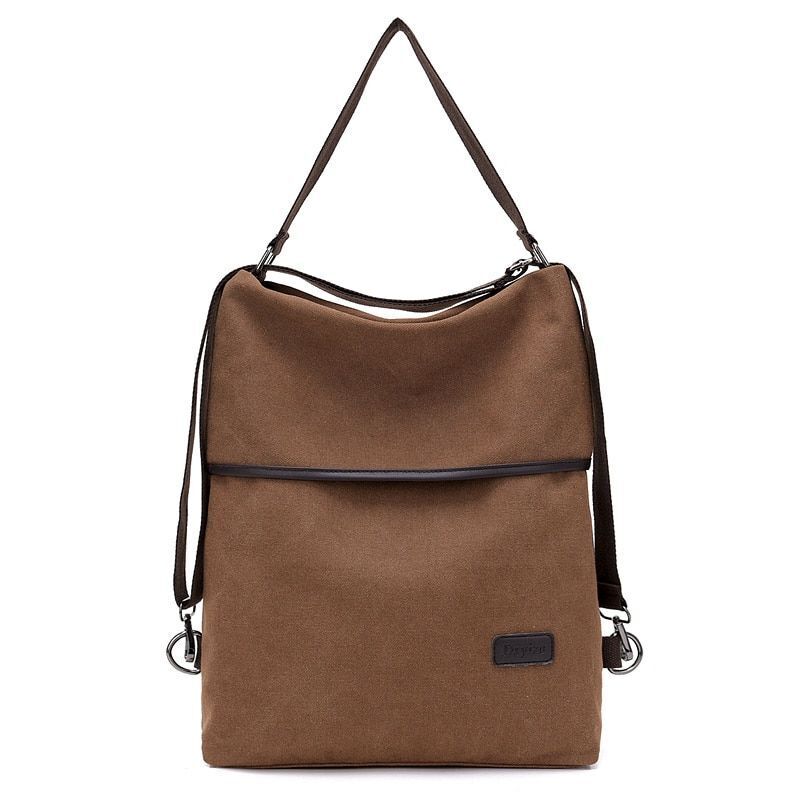 Canvas Backpack Fashion Shoulder Bag Traveling School Purse Rucksacks Blue Khaki