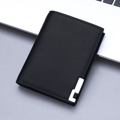Thin Slim Wallet Long Clutch Bag Coin Purse Cardholder Polyester Black Blue 1 PC