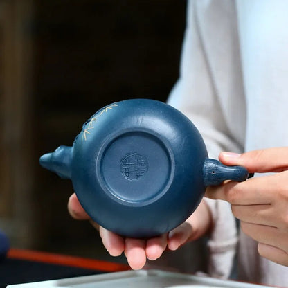 240ml Chinese Yixing Tea Pots Purple Clay Teapot Beauty Kettle Raw Ore Azure Mud