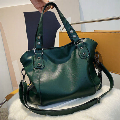 Black Shoulder Bags Women Shopper Bag Leather Crossbody Handbag Lady Tote Bag
