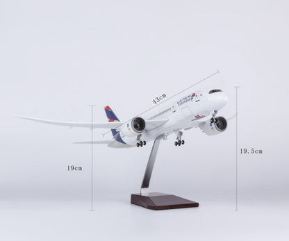 1:130 43CM LATAM BOEING 787 Passenger Airplane Landing Gear Resin Aircraft Model