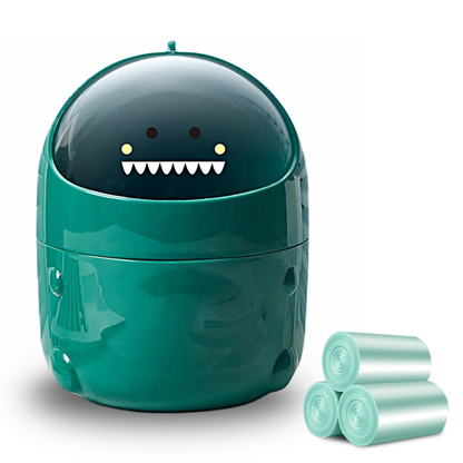 Desktop Trash Can with 90 Trash Bags Cute Waste Basket Storage Bin Garbage Can