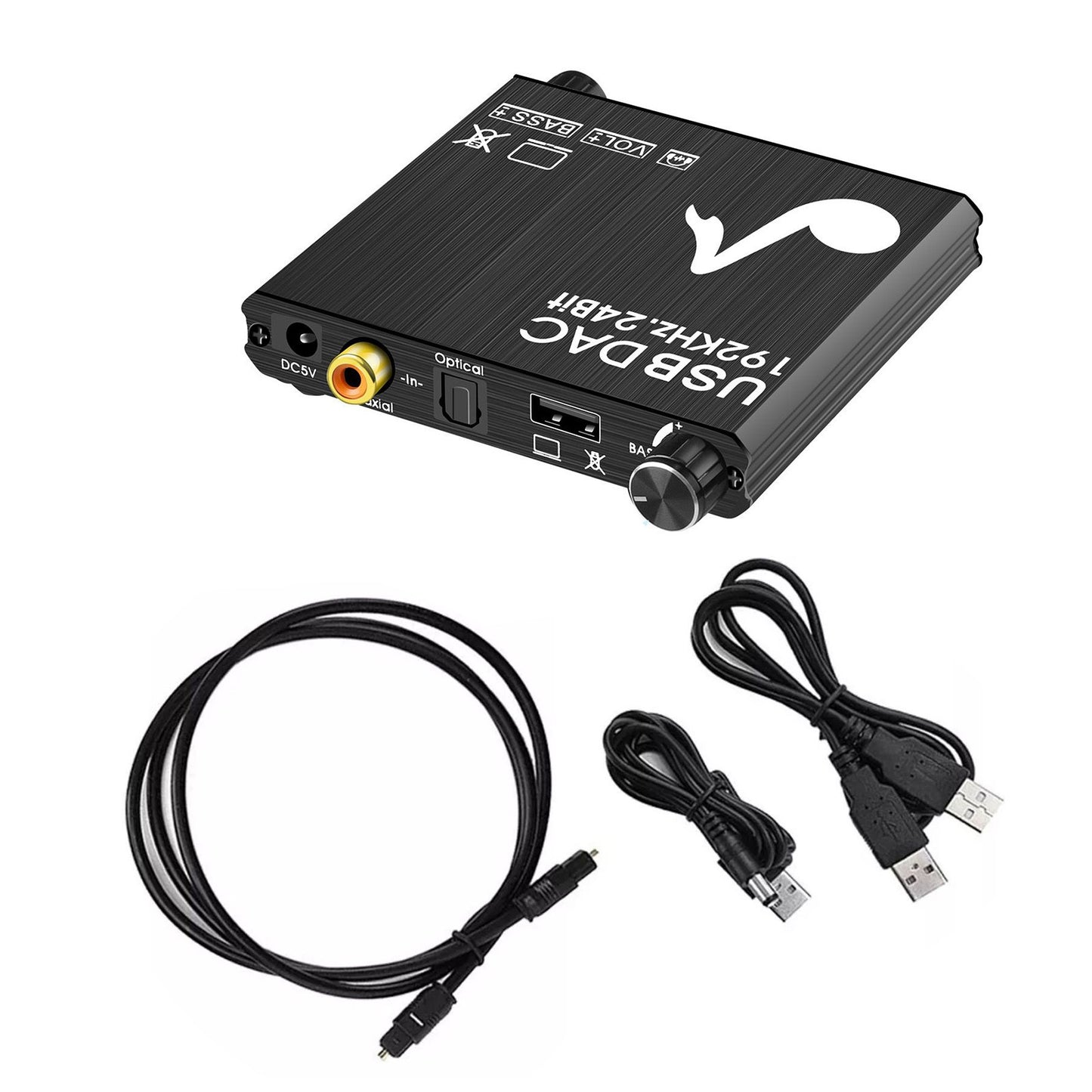 New Aluminium Alloy 24-Bit 192 kHz Optical Digital To Analog Audio Converter