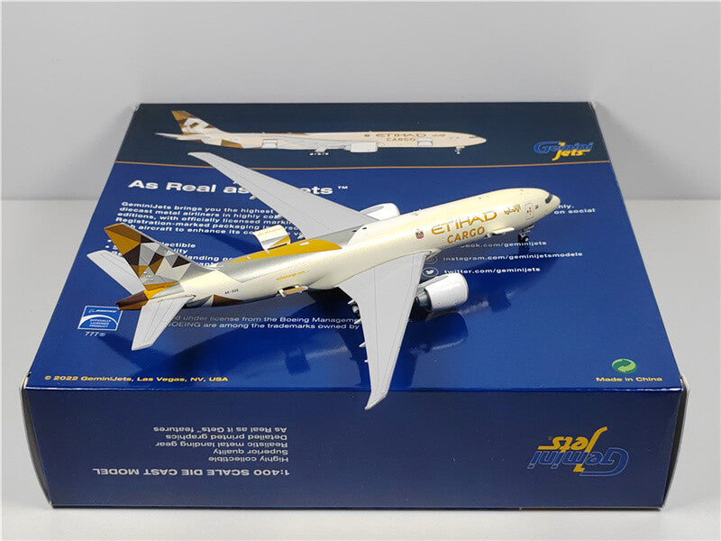 GeminiJets Etihad Air Cargo FOR BOEING B777-200F A6-DDE 1:400 Aircraft Model