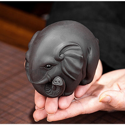 On Sales Chinese Tea Pet Elephant Statue Mascot House Warming Gift Artware Small
