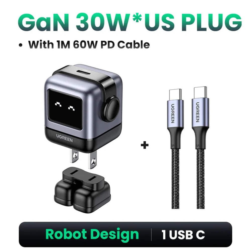 GaN 65W Fast Charger PD USB-C Quick Charge Adapter