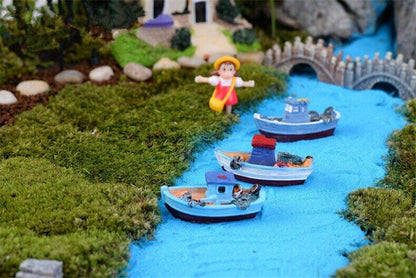 Mini Yacht Decoration Supplies Micro Landscape Garden Deco Creative Handicrafts