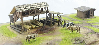 PMA WWII scenes the battle of malinowo Village platform 4 1/72 resin MODEL TANK